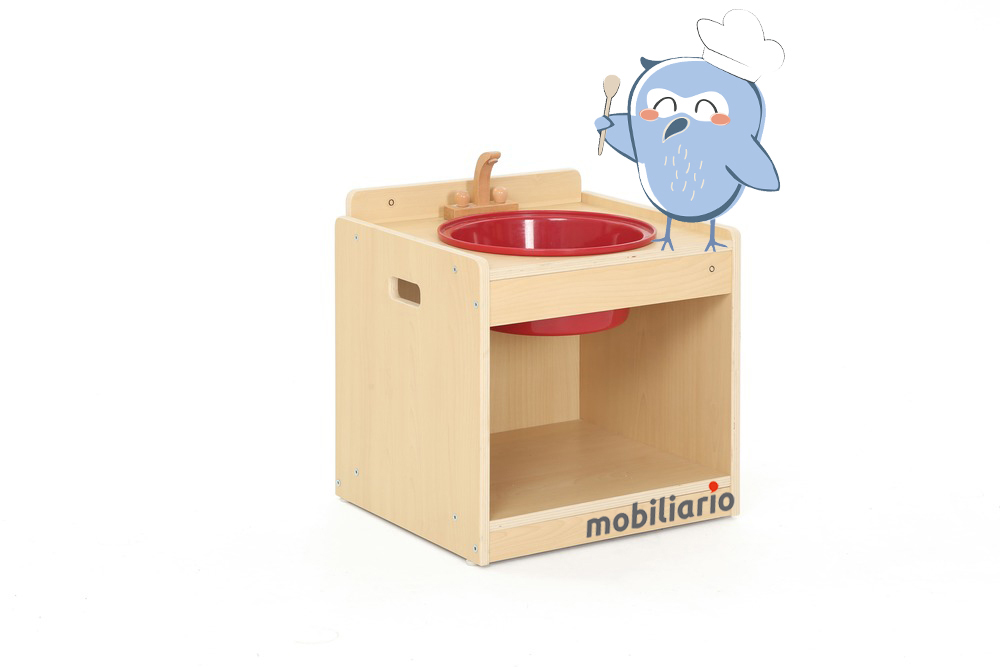 Spielküche "Owlaf" für Krippen - Kühlschrank, L 38 x B 31 x H 65 cm