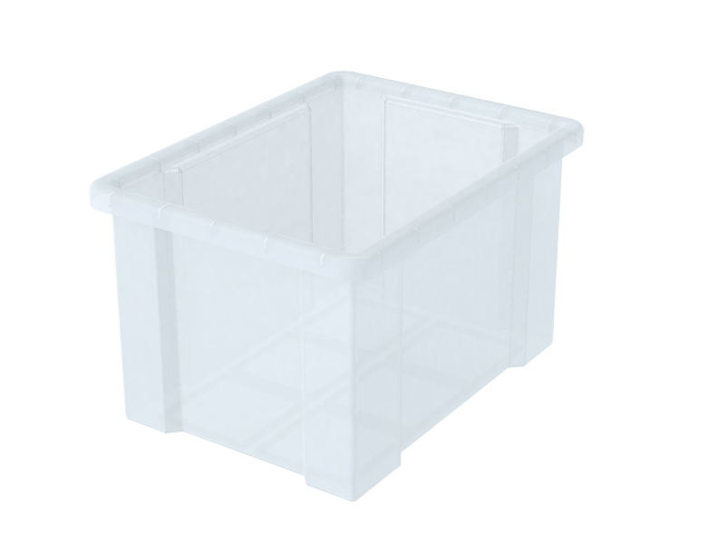 Aufbewahrungsbox ohne Deckel, transparent  Gr.L/VPE5