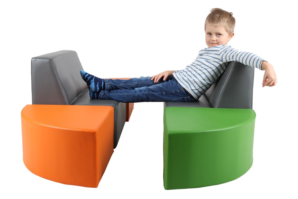 Schaumstoff-Sitzbank-Set, 2-teilig L/B/H 2x 60 x 45 x 50 cm, Sitzhöhe 25 cm